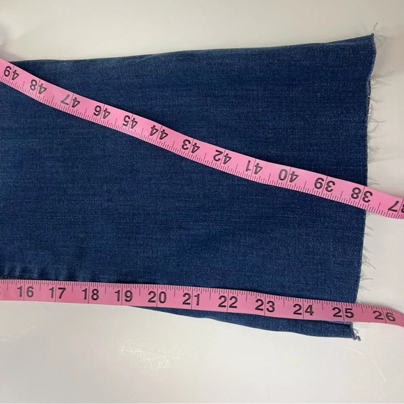 NEW Frame Le Crop Mini Boot Jeans Womens 28 Blue Raw Hem NWOT - Picture 13 of 14